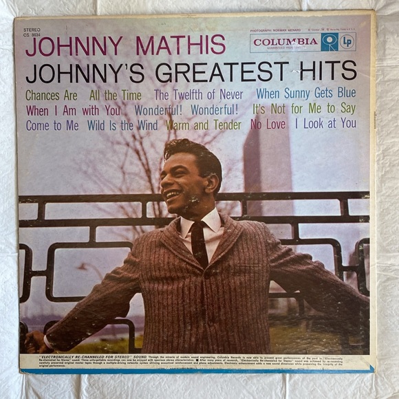 JOHNNY MATHIS - "JOHNNY'S GREATEST HITS" VINYL RECORD - Picture 2 of 2